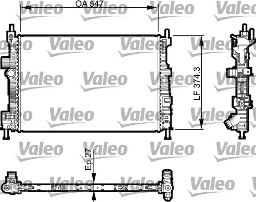 Valeo 735466 - Jäähdytin,moottorin jäähdytys inparts.fi