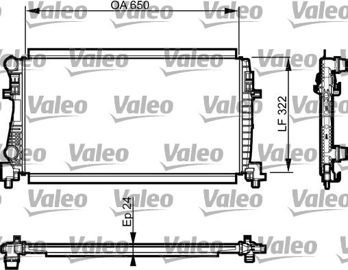 Valeo 735557 - Jäähdytin,moottorin jäähdytys inparts.fi