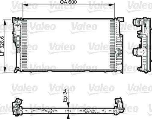 Valeo 735612 - Jäähdytin,moottorin jäähdytys inparts.fi