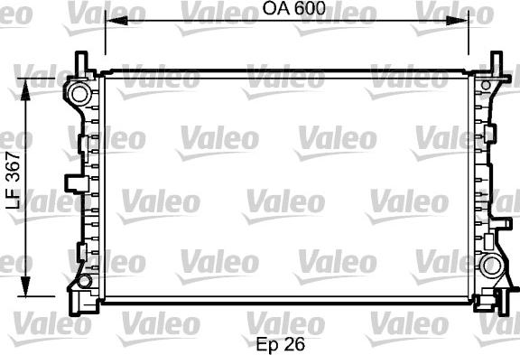 Valeo 735046 - Jäähdytin,moottorin jäähdytys inparts.fi