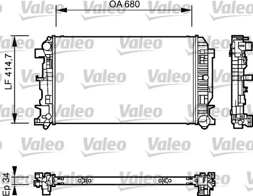 Valeo 735084 - Jäähdytin,moottorin jäähdytys inparts.fi