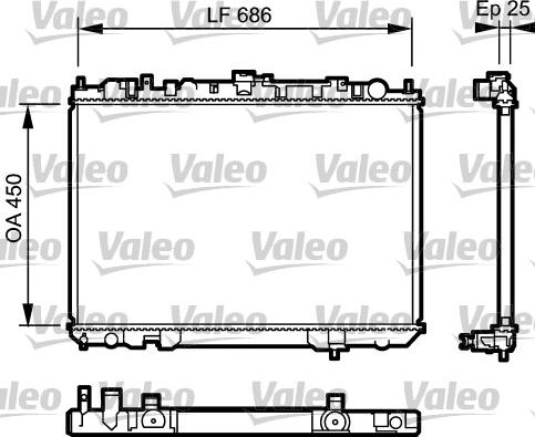 Valeo 735081 - Jäähdytin,moottorin jäähdytys inparts.fi