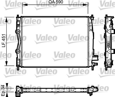 Valeo 735114 - Jäähdytin,moottorin jäähdytys inparts.fi