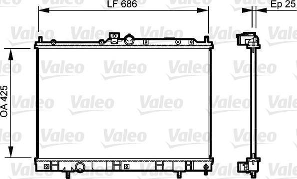 Valeo 735203 - Jäähdytin,moottorin jäähdytys inparts.fi