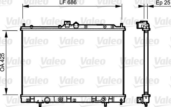 Valeo 735202 - Jäähdytin,moottorin jäähdytys inparts.fi