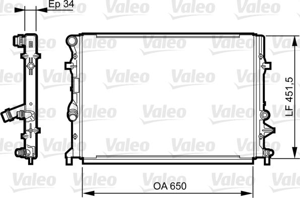 Valeo 735280 - Jäähdytin,moottorin jäähdytys inparts.fi