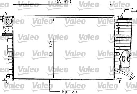 Valeo 730927 - Jäähdytin,moottorin jäähdytys inparts.fi