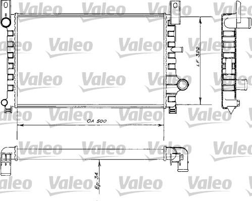 Valeo 730484 - Jäähdytin,moottorin jäähdytys inparts.fi