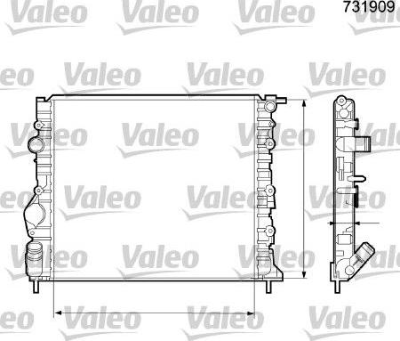 Valeo 731909 - Jäähdytin,moottorin jäähdytys inparts.fi