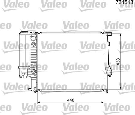 Valeo 731513 - Jäähdytin,moottorin jäähdytys inparts.fi