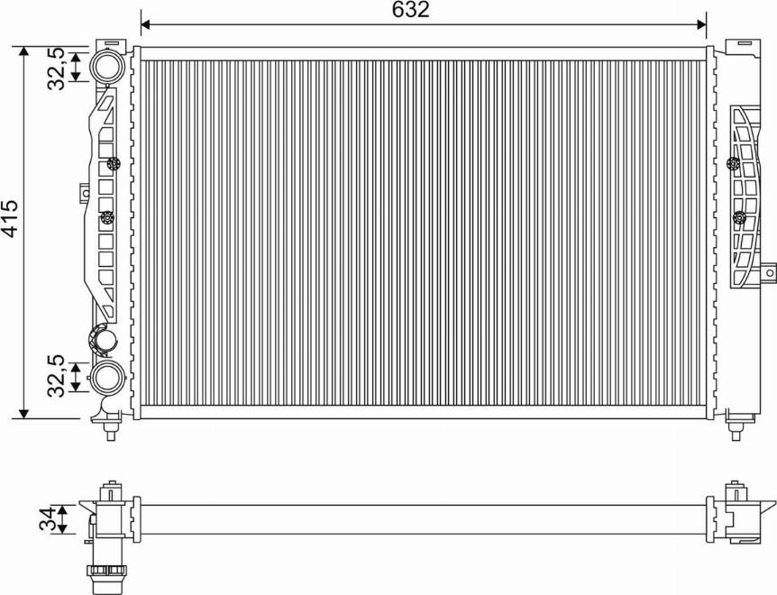 Valeo 731537 - Jäähdytin,moottorin jäähdytys inparts.fi