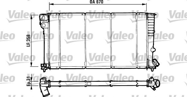 Valeo 731571 - Jäähdytin,moottorin jäähdytys inparts.fi