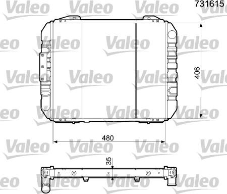 Valeo 731615 - Jäähdytin,moottorin jäähdytys inparts.fi