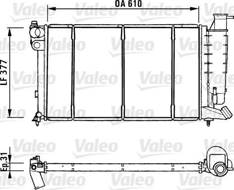 Valeo 731181 - Jäähdytin,moottorin jäähdytys inparts.fi