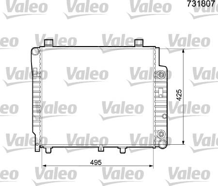 Valeo 731807 - Jäähdytin,moottorin jäähdytys inparts.fi