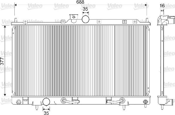 Valeo 733280 - Jäähdytin,moottorin jäähdytys inparts.fi