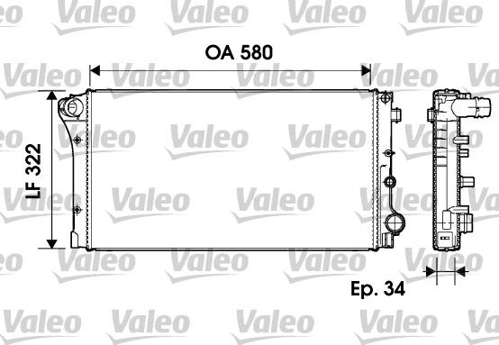 Valeo 732954 - Jäähdytin,moottorin jäähdytys inparts.fi