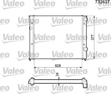 Valeo 732437 - Jäähdytin,moottorin jäähdytys inparts.fi