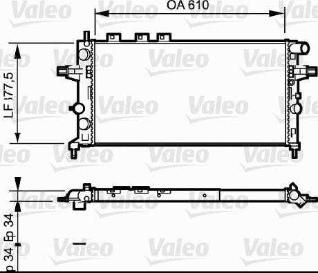 Valeo 732550 - Jäähdytin,moottorin jäähdytys inparts.fi