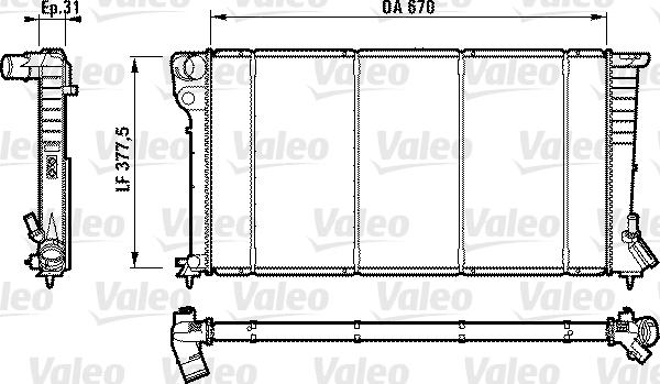 Valeo 732565 - Jäähdytin,moottorin jäähdytys inparts.fi