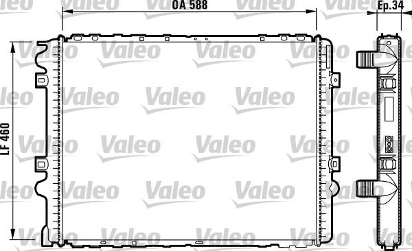 Valeo 732570 - Jäähdytin,moottorin jäähdytys inparts.fi