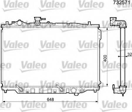 Valeo 732571 - Jäähdytin,moottorin jäähdytys inparts.fi