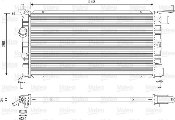 Valeo 732606 - Jäähdytin,moottorin jäähdytys inparts.fi