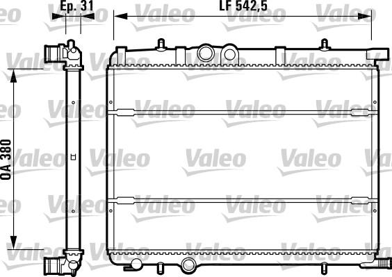 Valeo 732619 - Jäähdytin,moottorin jäähdytys inparts.fi