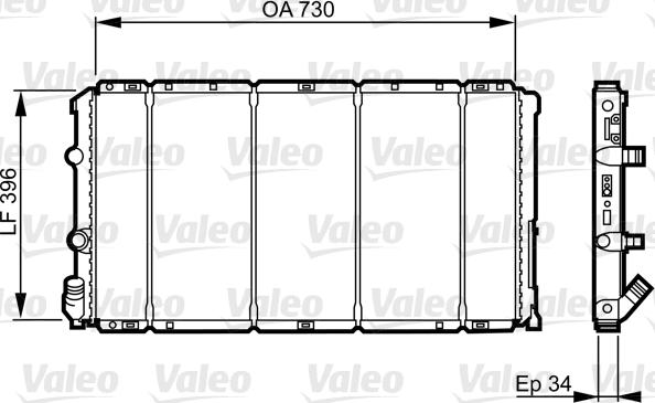 Valeo 732050 - Jäähdytin,moottorin jäähdytys inparts.fi