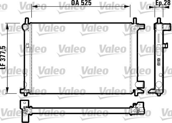 Valeo 732003 - Jäähdytin,moottorin jäähdytys inparts.fi