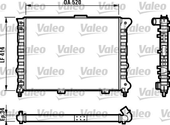 Valeo 732011 - Jäähdytin,moottorin jäähdytys inparts.fi