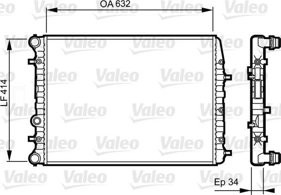 Valeo 732864 - Jäähdytin,moottorin jäähdytys inparts.fi