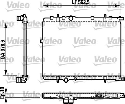 Valeo 732800 - Jäähdytin,moottorin jäähdytys inparts.fi