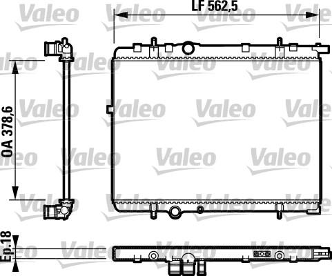 Valeo 732801 - Jäähdytin,moottorin jäähdytys inparts.fi