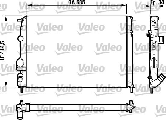 Valeo 732817 - Jäähdytin,moottorin jäähdytys inparts.fi