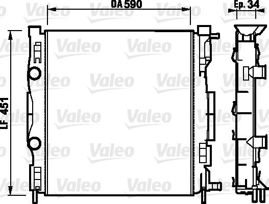 Valeo 732874 - Jäähdytin,moottorin jäähdytys inparts.fi