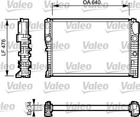 Valeo 732870 - Jäähdytin,moottorin jäähdytys inparts.fi