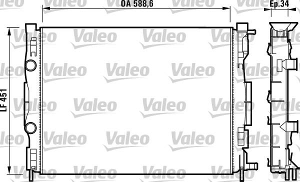 Valeo 732871 - Jäähdytin,moottorin jäähdytys inparts.fi