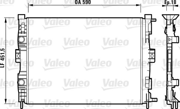 Valeo 732873 - Jäähdytin,moottorin jäähdytys inparts.fi