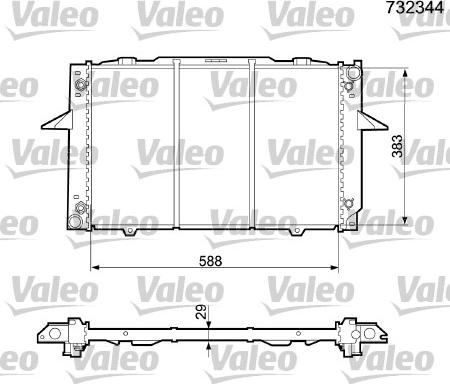 Valeo 732344 - Jäähdytin,moottorin jäähdytys inparts.fi