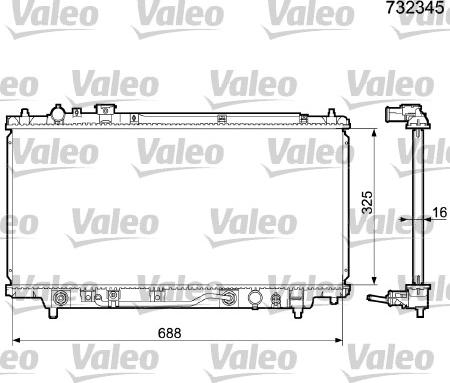 Valeo 732345 - Jäähdytin,moottorin jäähdytys inparts.fi