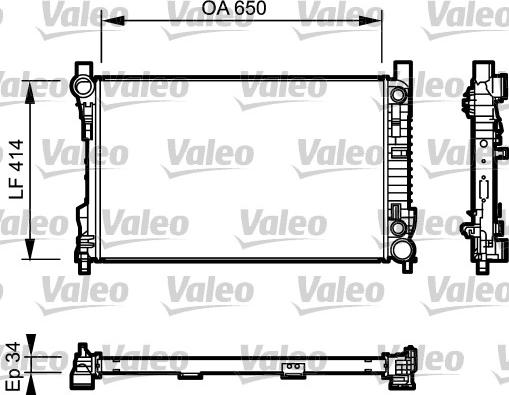 Valeo 732743 - Jäähdytin,moottorin jäähdytys inparts.fi