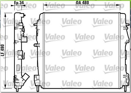 Valeo 732717 - Jäähdytin,moottorin jäähdytys inparts.fi