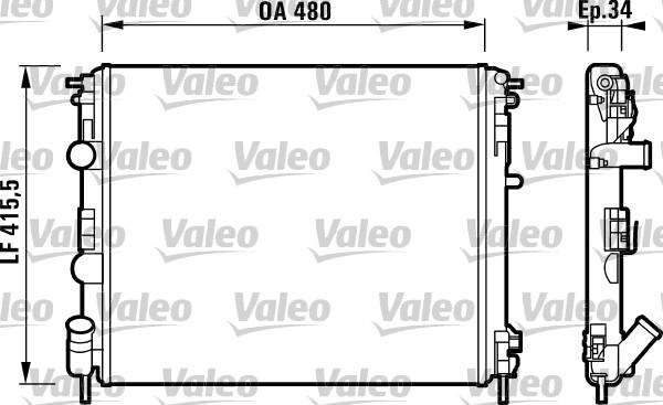 Valeo 732721 - Jäähdytin,moottorin jäähdytys inparts.fi