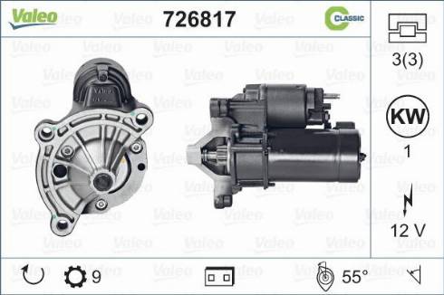 Valeo 726817 - Käynnistinmoottori inparts.fi