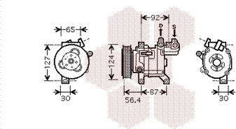 Van Wezel 4000K318 - Kompressori, ilmastointilaite inparts.fi