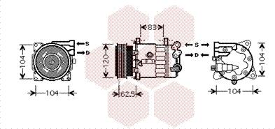 Van Wezel 4000K321 - Kompressori, ilmastointilaite inparts.fi