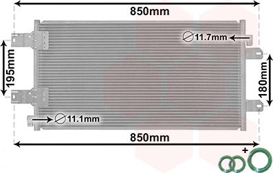 Van Wezel 43005443 - Lauhdutin, ilmastointilaite inparts.fi