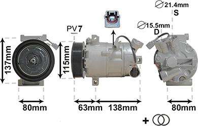 Van Wezel 4300K491 - Kompressori, ilmastointilaite inparts.fi