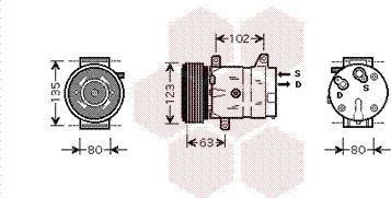 Van Wezel 4300K440 - Kompressori, ilmastointilaite inparts.fi